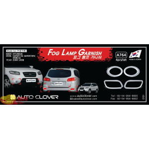 Молдинги противотуманных фар (Autoclоver) Hyundai Santa FE 2006 New