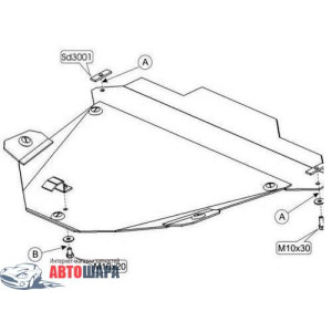 Защита Honda CR-V II 2002-2006 V-2.0; 2.4 двигатель и КПП - Кольчуга