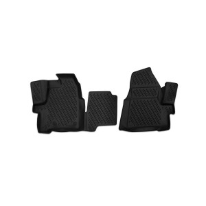 Коврики 3D в салон FORD TOURNEO CUSTOM (1+2 SEATS), 2013-> , 2 шт. (полиуретан) - Novline - Element