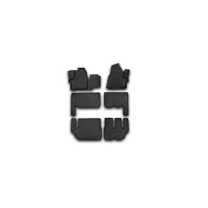 Коврики 3D в салон FORD TOURNEO CUSTOM, 01/2013->, 9 SEATS, 6 шт. (полиуретан) - Novline - Element
