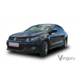 Дефлекторы окон Volkswagen Polo 2010- седан накладные скотч к-т 4 шт. - Novline
