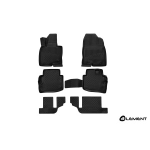 Коврики 3D в салон MAZDA CX-9, 2017->, кросс., 6 шт. (полиуретан) - Novline - Element
