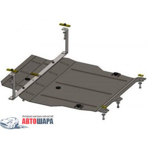 Защита Mitsubishi Outlander XL 2005-2012 V-2,0; 2,4 двигатель, КПП, радиатор - Премиум ZiPoFlex - Kolchuga