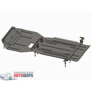 Защита Subaru Forester 2013-2016 V2,0; 2,5 двигатель, КПП, радиатор - Премиум ZiPoFlex - Kolchuga