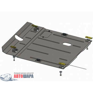 Защита Honda Accord IX 2013-2017 V-2,4i двигатель, КПП, радиатор - Премиум ZiPoFlex - Kolchuga Защита Honda Accord IX 2013-2017 V-2,4i двигатель, КПП, радиатор - Премиум ZiPoFlex - Kolchuga