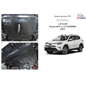 Защита Toyota RAV 4 IV HYBRID 2016- V-2,5i двигатель, КПП - Kolchuga