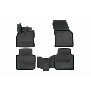 Коврики 3D в салон TOYOTA RAV 4, 2013-2015, 2015->, 4 шт. (ПУ, повышенная износостойкость) - Novline - Element