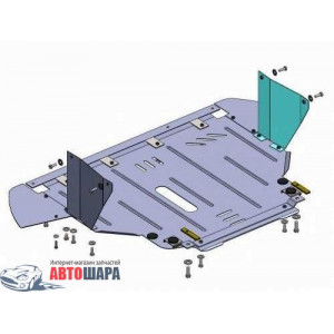 Защита Fiat Punto Evo/2012 2009-2012- V-1,4 бензин двигатель, КПП, радиатор - Премиум ZiPoFlex - Kolchuga