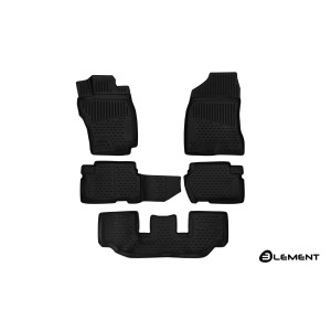 Коврики 3D в салон TOYOTA WISH (XE20), 2009->, минивэн, правый руль, 5 шт. (полиуретан) - Novline - Element