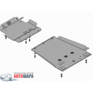 Защита Toyota Land Cruiser 100 1997-2007 V-4.7Б, V-4,2TD двигатель и КПП - Премиум ZiPoFlex - Kolchuga
