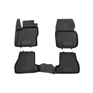 Коврики в салон FORD FOCUS 3, 04/2011-2015 4 шт. (ПУ, повышенная износостойкость) - Novline - Element