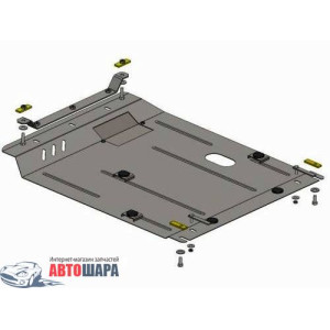 Защита Dodge Caliber 2006-2012 V-2,0 двигатель, КПП, радиатор - Премиум ZiPoFlex - Kolchuga