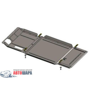 Защита Ford Ranger 2011- V-2,2ТDI; 3,2ТD; двигатель, КПП, редуктор, роздатку - Премиум ZiPoFlex - Kolchuga