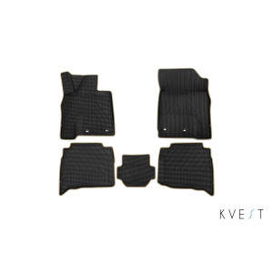 Коврики KVEST 3D в салон TOYOTA LC 200, 2015->, 5 шт. (полистар, черный, бежевый) - Novline - Element