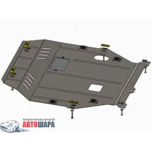 Защита Mitsubishi Outlander XL 2012-2017 V- все двигатель, КПП, радиатор - Премиум ZiPoFlex - Kolchuga