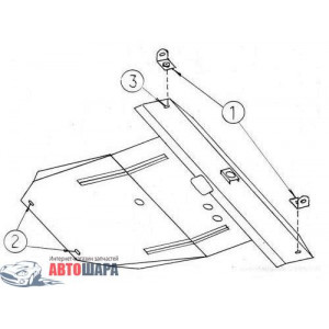 Защита Nissan Primera P12 2002-2008 V-1.8 ;2,0 двигатель и КПП - Кольчуга