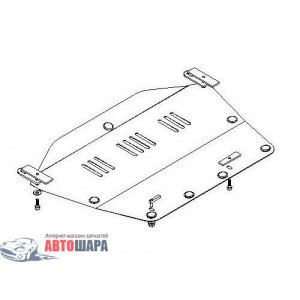 Защита Honda Civic VIII 2006-2012 V- все седан двигатель, КПП, радиатор - Премиум ZiPoFlex - Kolchuga