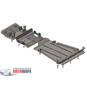 Защита Suzuki Jimny JB 2012- V-1.3 двигатель, КПП, радиатор, рульові тяги переднього мосту - Премиум ZiPoFlex - Kolchuga