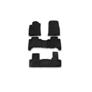 Коврики в салон TOYOTA LAND CRUISER PRADO 150 2013->, 7 мест, 5 шт. (полиуретан) - Novline - Element
