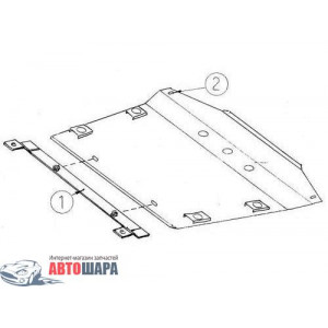 Защита Toyota Camry 2002-2006 V-2,4 двигатель и КПП - Кольчуга 1.9387.00 Защита Toyota Camry 2002-2006 V-2,4 двигатель и КПП - Кольчуга 1.9387.00