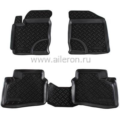 Коврики HYUNDAI ELANTRA IV 2008 черные 5 шт - Aileron 60622