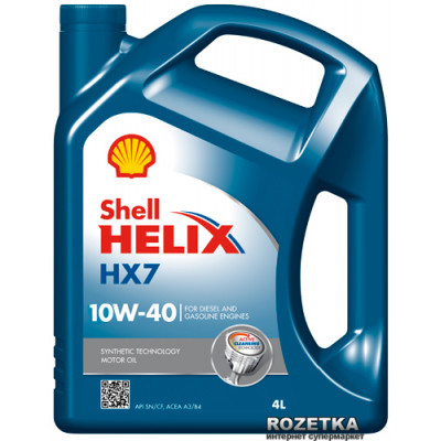 Моторное масло Shell Helix HX7 10W-40 (SN/CF A3/B4) 4л