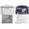 Защита Hyundai Santa Fe 2020- V-2,2CRDI  2,4І двигатель, КПП, радиатор - Kolchuga 1.1068.00 