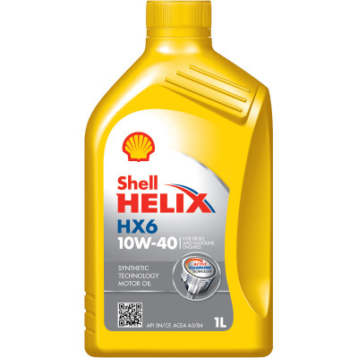 Моторное масло Shell Helix HX6 10W-40 (SN/CF A3/B3) 1л