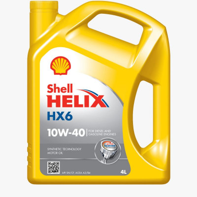 Моторное масло Shell Helix HX6 10W-40 (SN/CF A3/B3) 4л