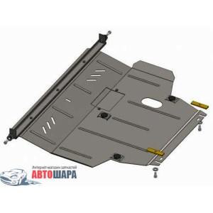 Защита Geely Emgrand ЕС7 2011- V- все двигатель, КПП, радиатор - Премиум ZiPoFlex - Kolchuga