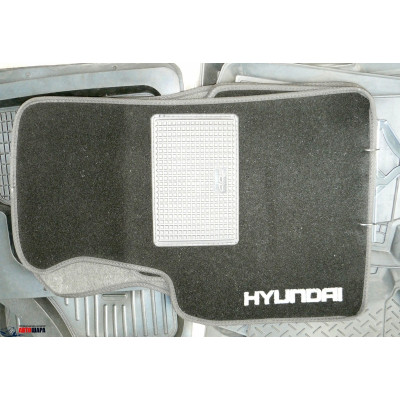 Коврики текстильные HYUNDAI MATRIX с 2005-2010 черные в салон 60887