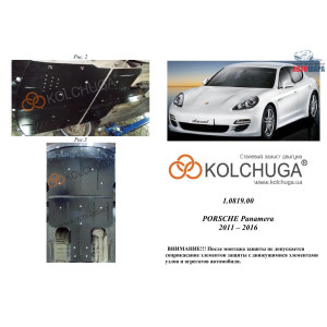 Защита Porsche Panamera 2011-1016 V-3.0 TDI двигатель, КПП - Kolchuga