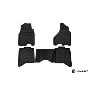 Коврики 3D в салон DODGE RAM, 2017->, CREWCAB, (USA), 4 шт. (полиуретан) - Novline - Element