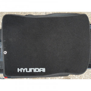 Коврики текстильные HYUNDAI SANTA FE с 2009-2012 черные в салон (7 мест)