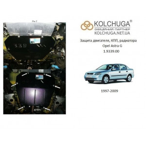 Защита Opel Astra Н 2004- V- все двигатель, КПП, радиатор - Kolchuga