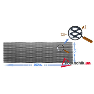Решітка декоративна Poputchik Premium чорна 1*040 №2