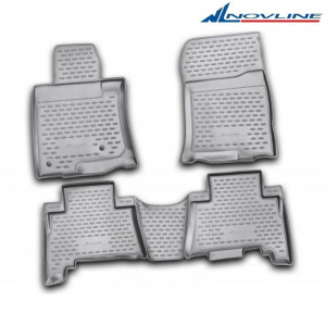 Коврики в салон TOYOTA LAND CRUISER PRADO, 5 мест, 12/2009-2013, 4 шт. (полиуретан) - Novline - Element