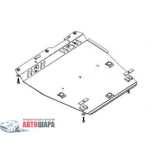 Защита Nissan Note 2005-2013 V-1,4 двигатель, КПП, радиатор - Премиум ZiPoFlex - Kolchuga