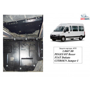 Защита Fiat Ducato II поколение 1994-2006 V-2,0і з кондиціонером двигатель, КПП, радиатор - Kolchuga