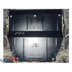 Защита Peugeot 407 2004-2010 V- все двигатель, КПП, радиатор - Премиум ZiPoFlex - Kolchuga