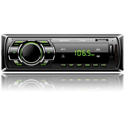 USB/SD ресивер, FANTOM FP-302 Black/Green