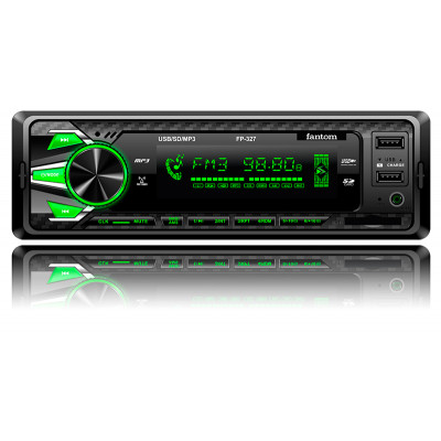 USB/SD ресивер, FANTOM FP-327 Black/Green