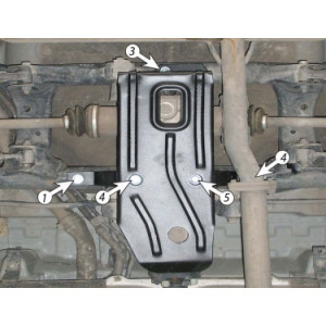 HYUNDAI Tucson 2,0л;2,7л  2004-2010г. Защита дифференциала  Категория С - Полигон Авто
